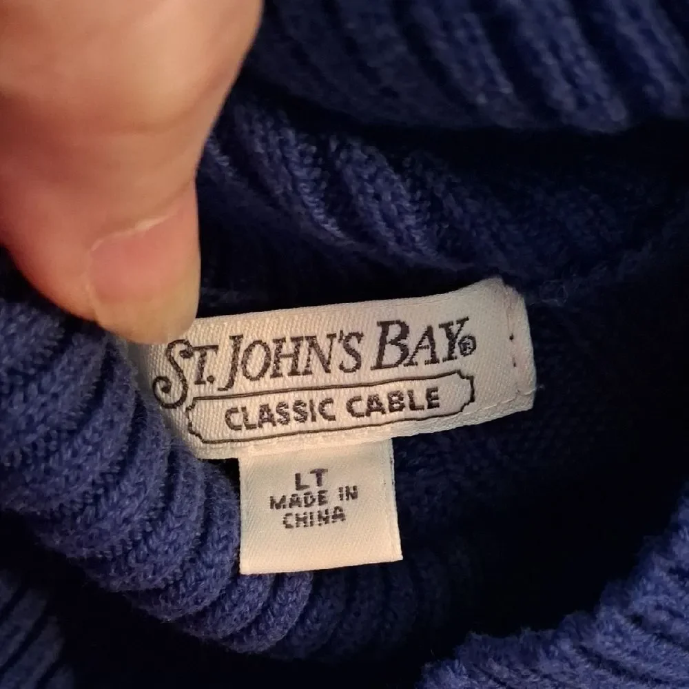 St Johns Bay Women's Cowl Neck Sweater in Rich Blue (Rox205)